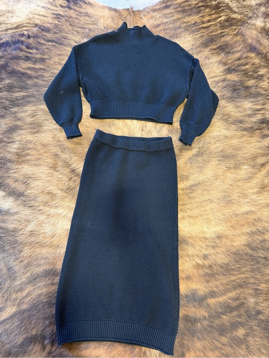 Free People Dresses & Skirts - Women's Free people Haliee Black Knit Midi Skirt